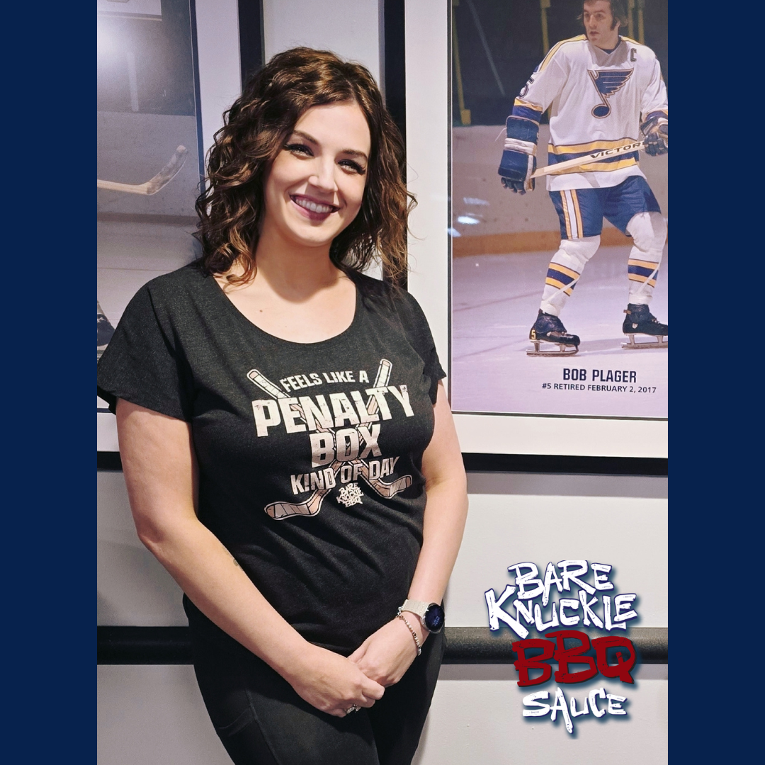 Bare Knuckle BBQ Penalty Box Women's T-Shirt | Relaxed Fit Triblend | Hockey Mom Tee