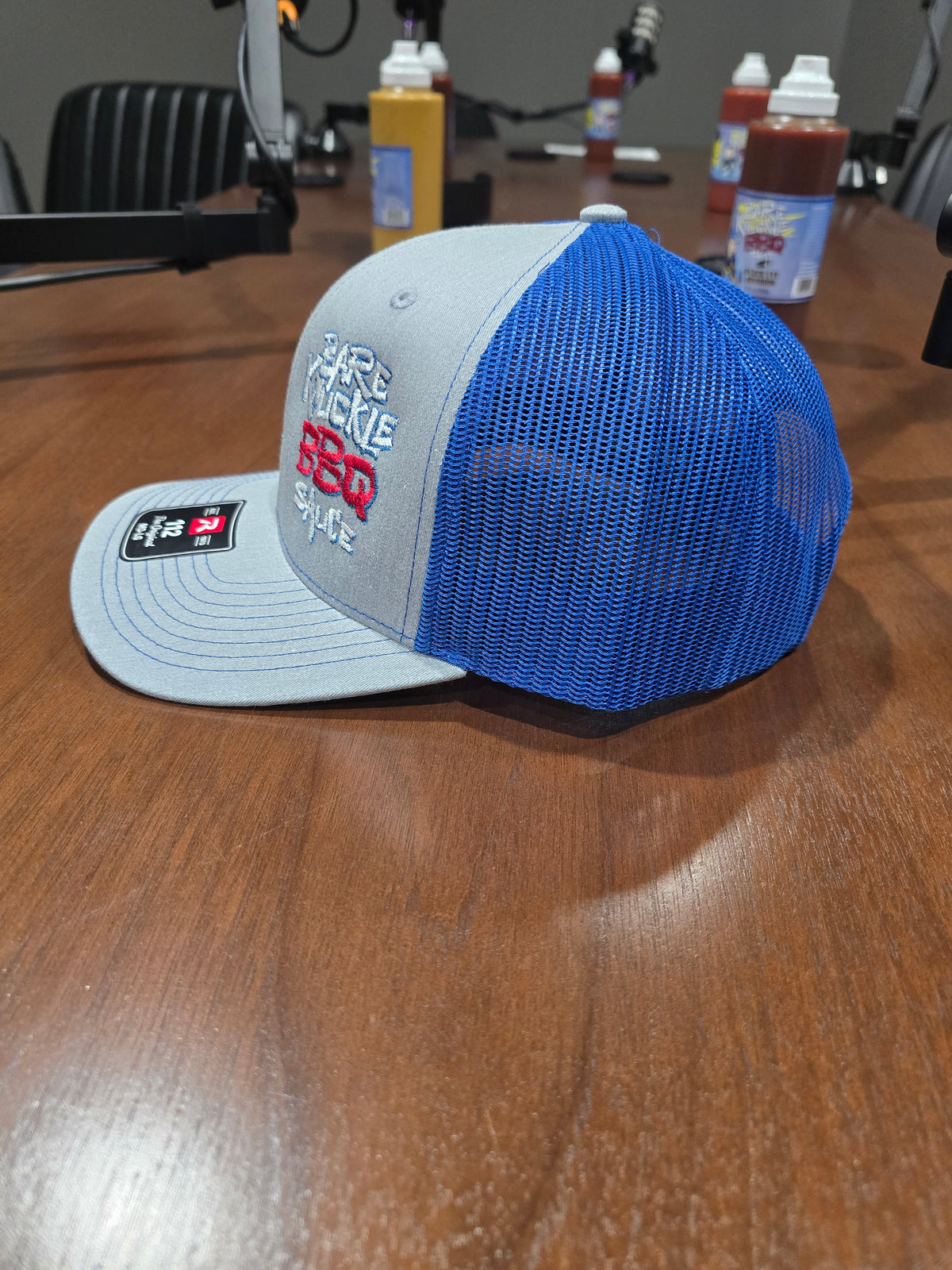 Bare Knuckle BBQ Trucker Hat - Blue / Grey - Richardson 112 Embroidered