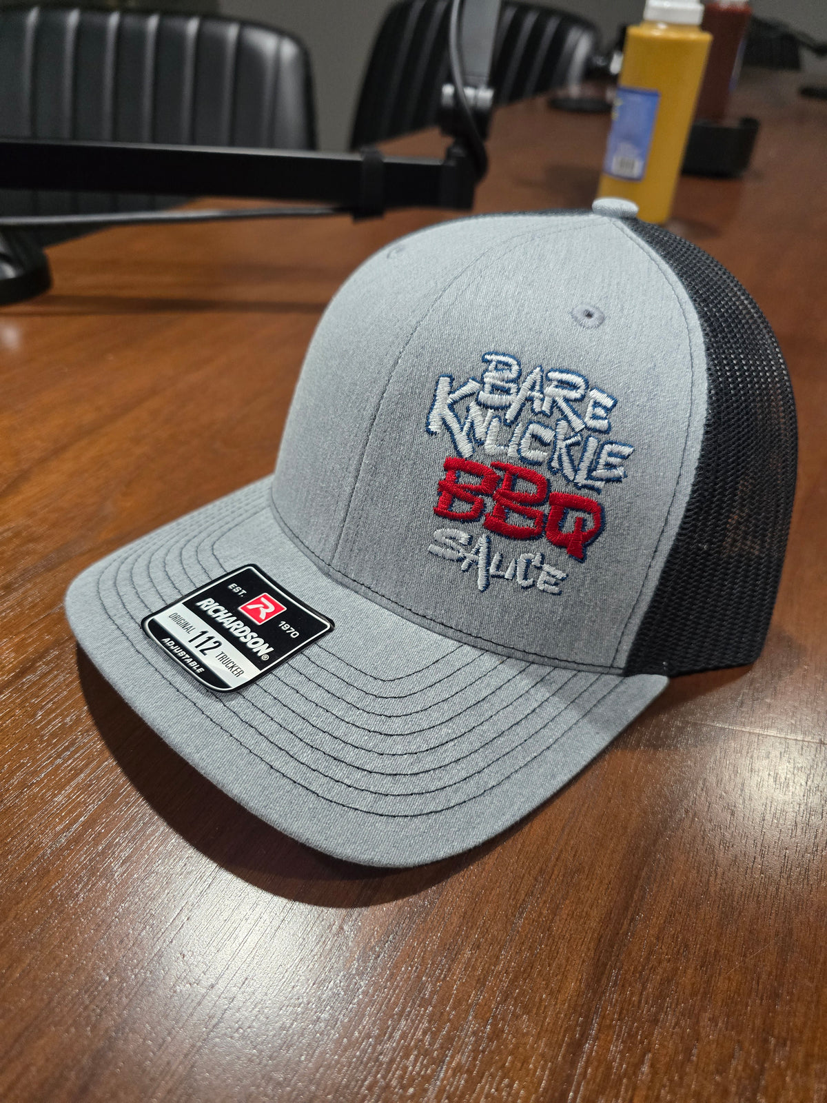 Bare Knuckle BBQ Trucker Hat - Black / Grey - Richardson 112 Embroidered