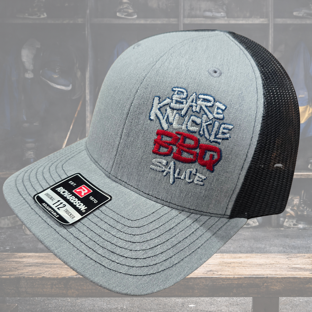 Bare Knuckle BBQ Trucker Hat - Black / Grey - Richardson 112 Embroidered