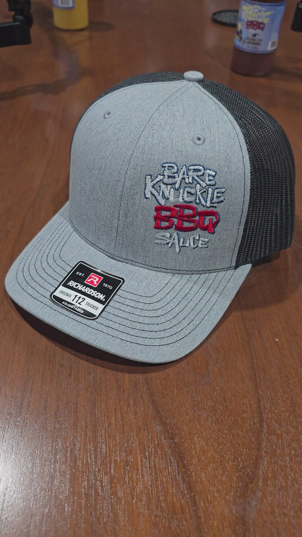 Bare Knuckle BBQ Trucker Hat - Black / Grey - Richardson 112 Embroidered